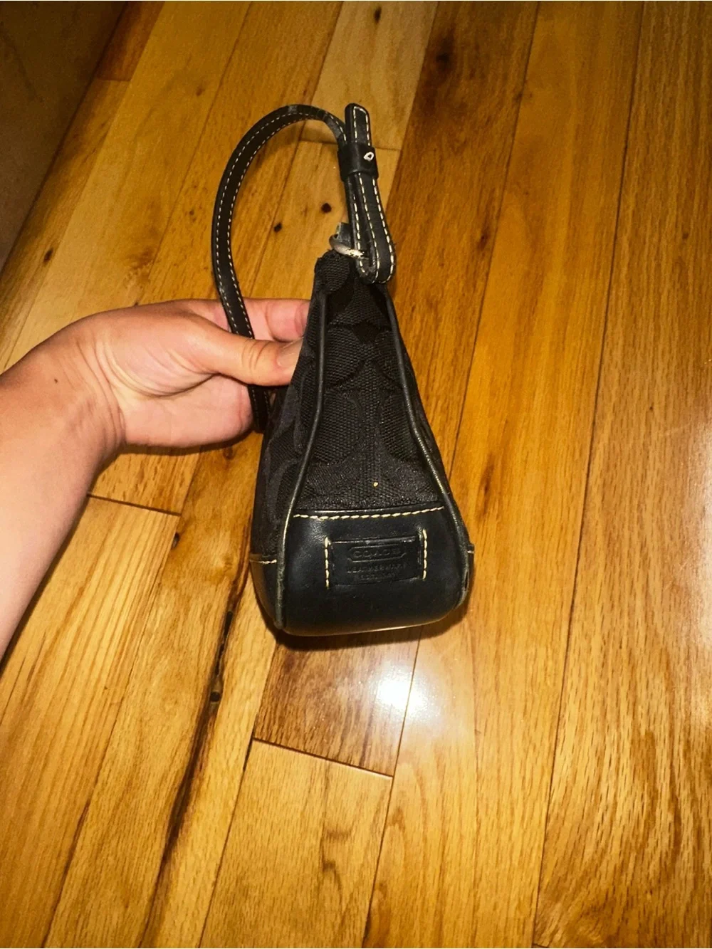 Coach Black Signature Mini Shoulder Bag
